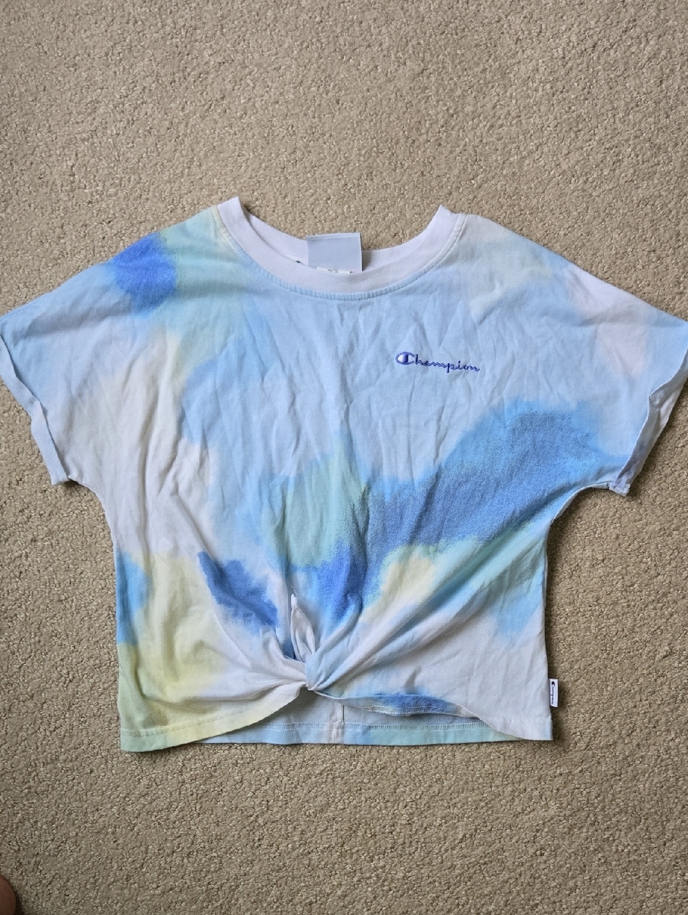 Champion Kids Short-Sleeve Tie-Dye Crop Tee